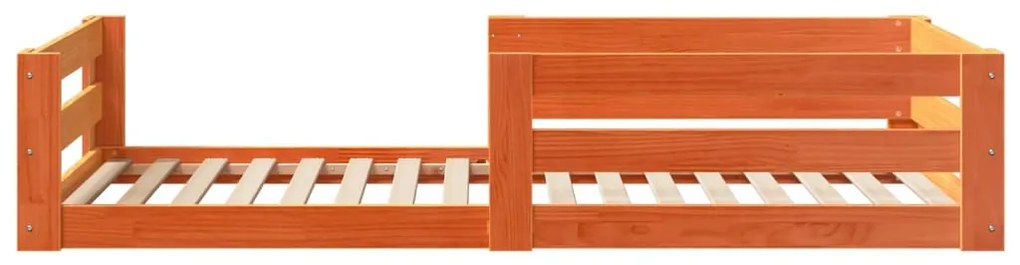 Cama sem colchão 75x190 cm madeira de pinho maciça castanho-mel