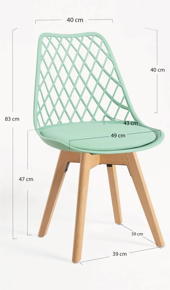 Pack 4 Cadeiras Mima - Verde Jade