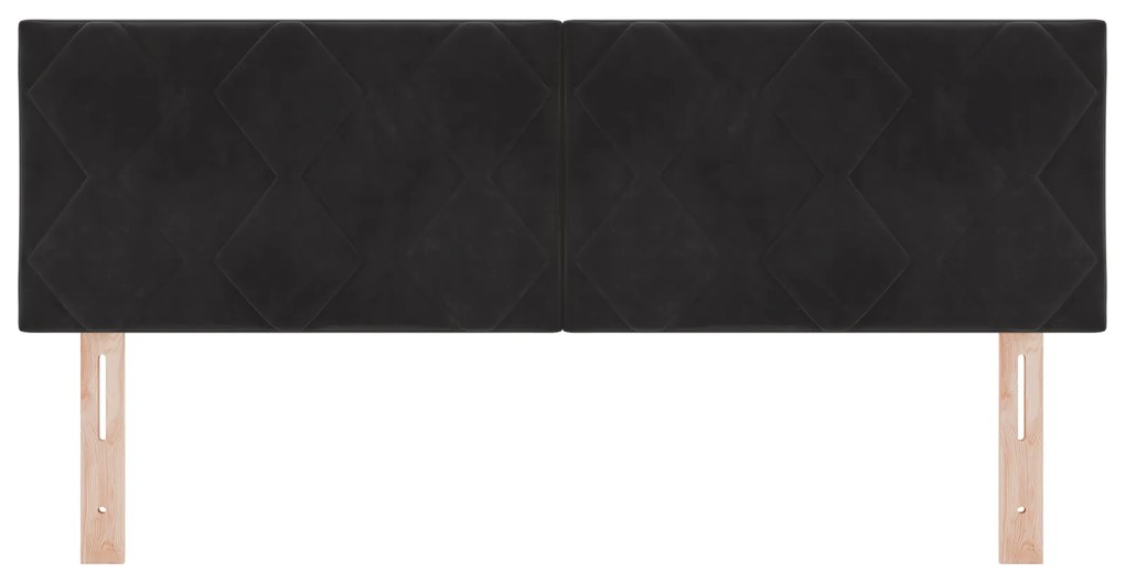 Cabeceira vidaXL Design de Blocos de Diamante Preto 140 cm Veludo