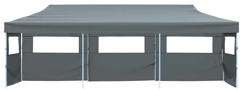 Tenda para festas pop-up dobrável c/ 5 paredes 3x9 m antracite