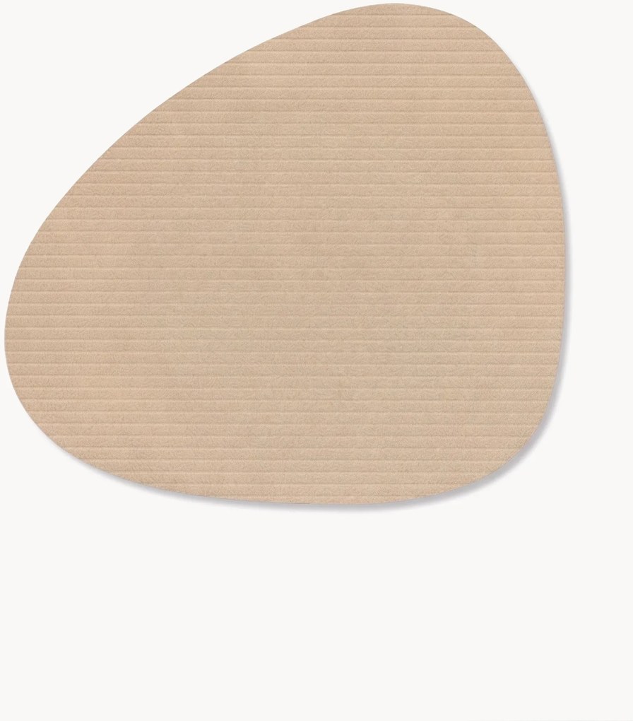 Bases para copos assimétricas artesanais em couro Curve, conjunto de 4