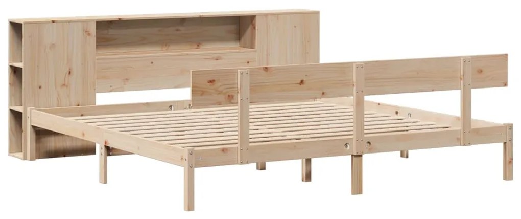 Cama com estante sem colchão 180x200 cm pinho maciço