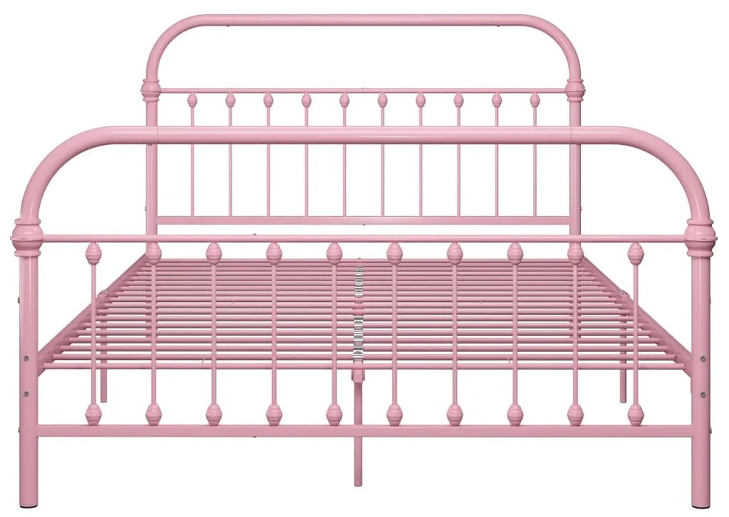 Estrutura de cama 120x200 cm metal rosa