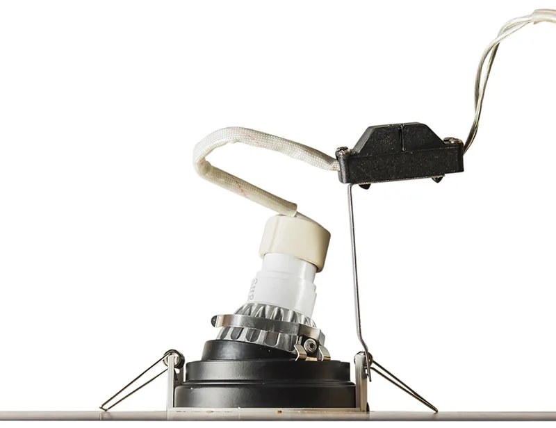 Foco embutido inteligente branco com aço Incl. Wifi GU10 - Rondoo