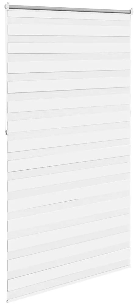 Estore de rolo 120 x 230 cm, linhas de zebra / Branco