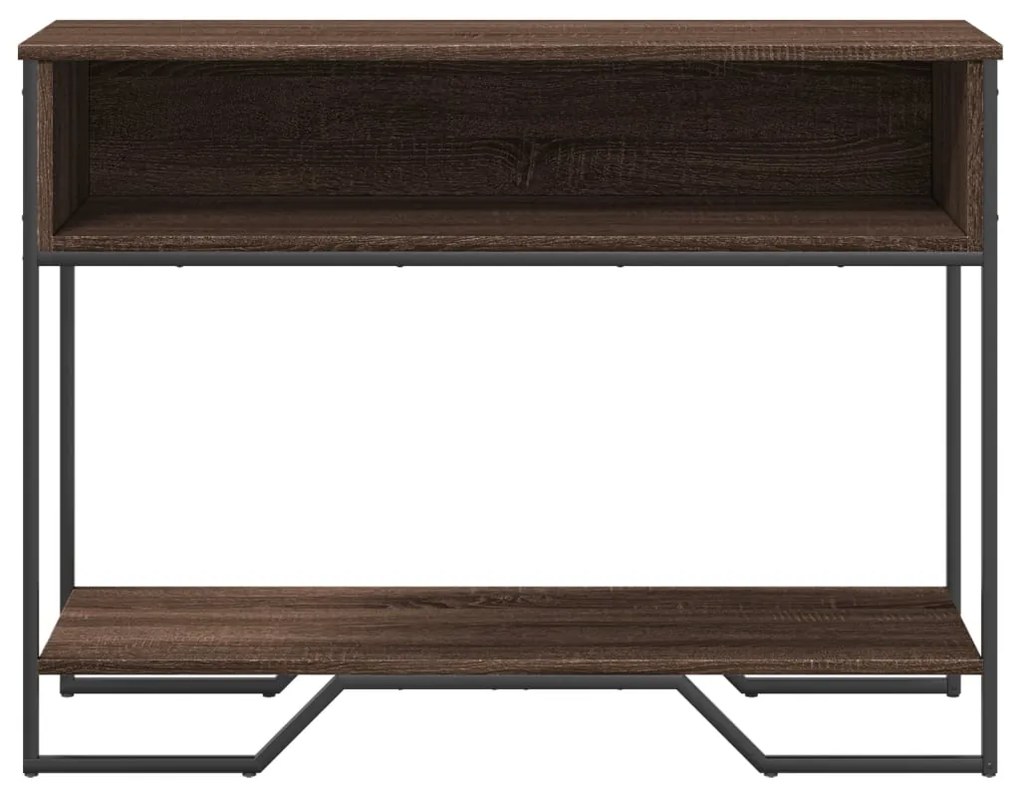 Mesa consola 100x35x74,5 cm derivados madeira carvalho castanho