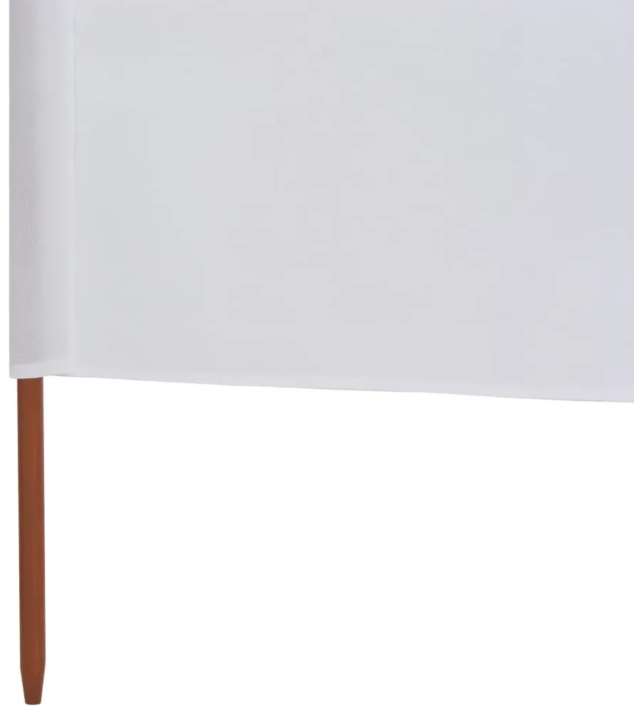 Para-vento com 3 painéis 400x80 cm tecido branco areia