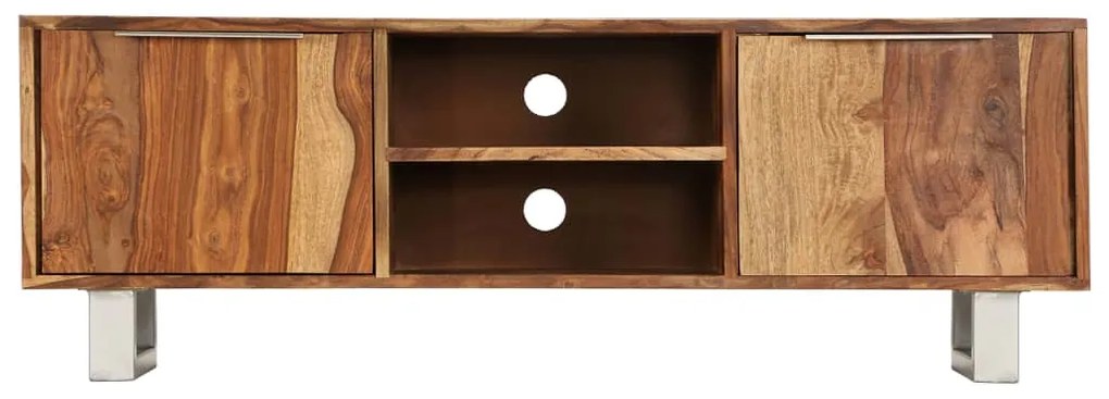 Móvel TV madeira acácia maciça c/ acabamento mel 118x30x40 cm