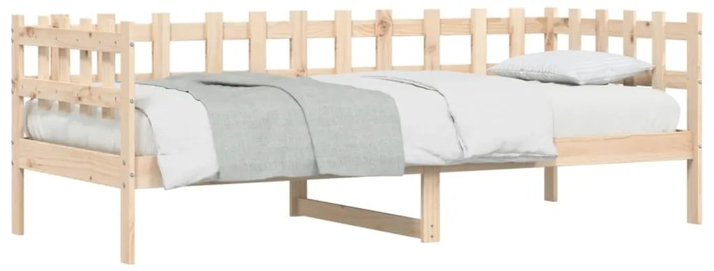 Sofá-cama sem colchão 80x200 cm madeira de pinho maciça