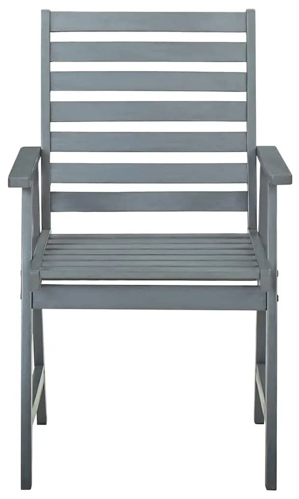 Cadeiras de jantar p/ jardim 3 pcs c/ almofadões acácia maciça