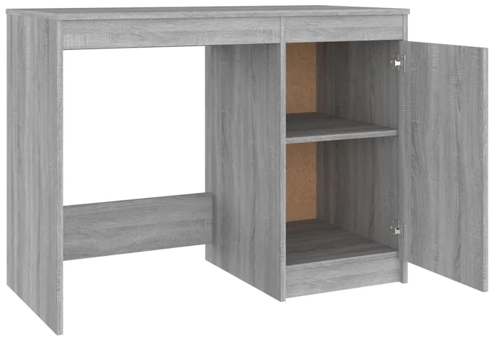 Secretária 100x50x76 cm derivados de madeira cinzento sonoma