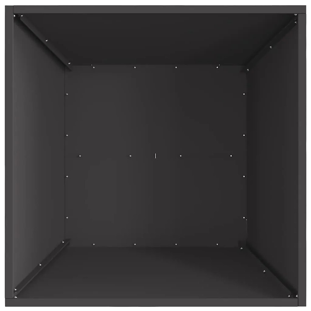 Fogueira Quadrada vidaXL Preta 60x60x30 cm em Aço