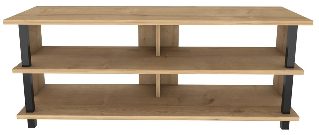 Móvel para TV Pueblo – Preto Carvalho – 120 cm x 44,6 cm x 47,4 cm