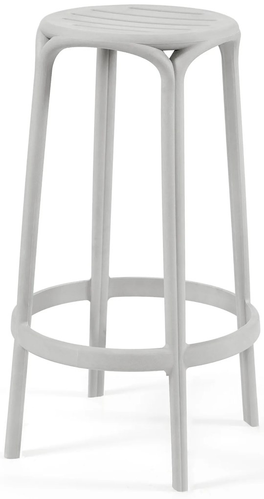 Banco Alto WOODY 67H - Pack 30 unidades, Cinza Pastel