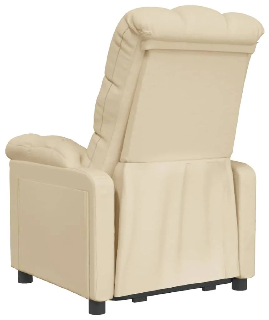 Poltrona reclinável tecido cor creme