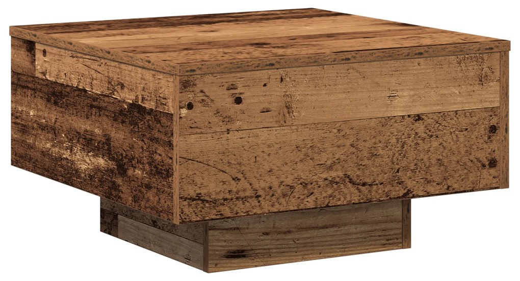 Mesa de Café , Madeira Antiga, 55x55x31 cm, Madeira Engenheirada