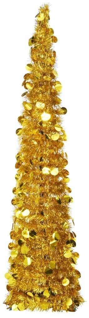 vidaXL Árvore de Natal pop-up artificial 150 cm PET dourado