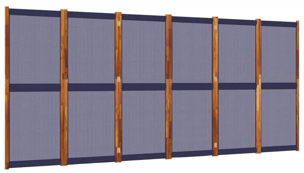 Divisória/biombo com 6 painéis 420x180 cm azul escuro