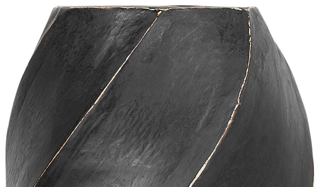 Vaso decorativo em terracota preta 38 cm LENTIA  Beliani