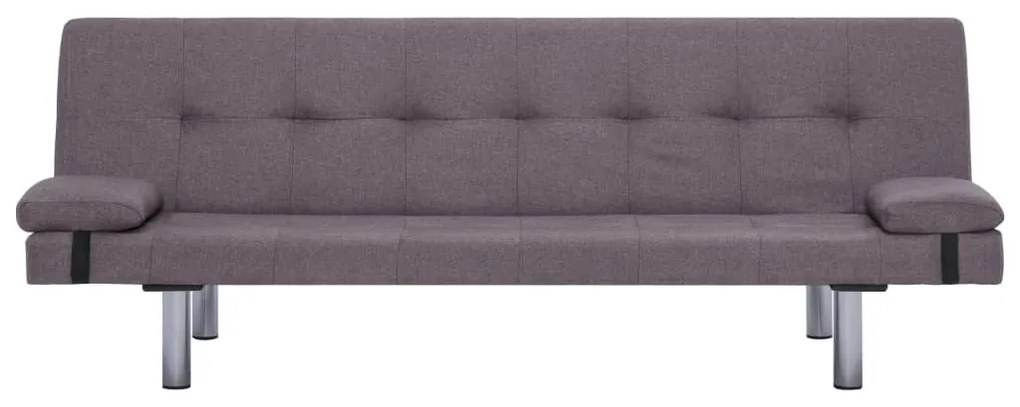 Sofá Cama Vivian - Cor Cinzento Acastanhado - Em Tecido, Estrutura em