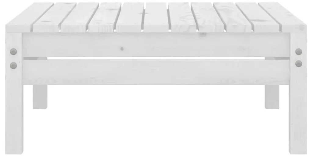 3 pcs conjunto lounge de jardim pinho maciço branco