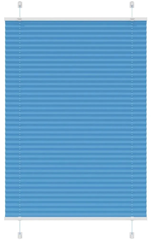Azul Plissada Cega 85x100 cm Largura Tecido 84,4 cm Poliéster