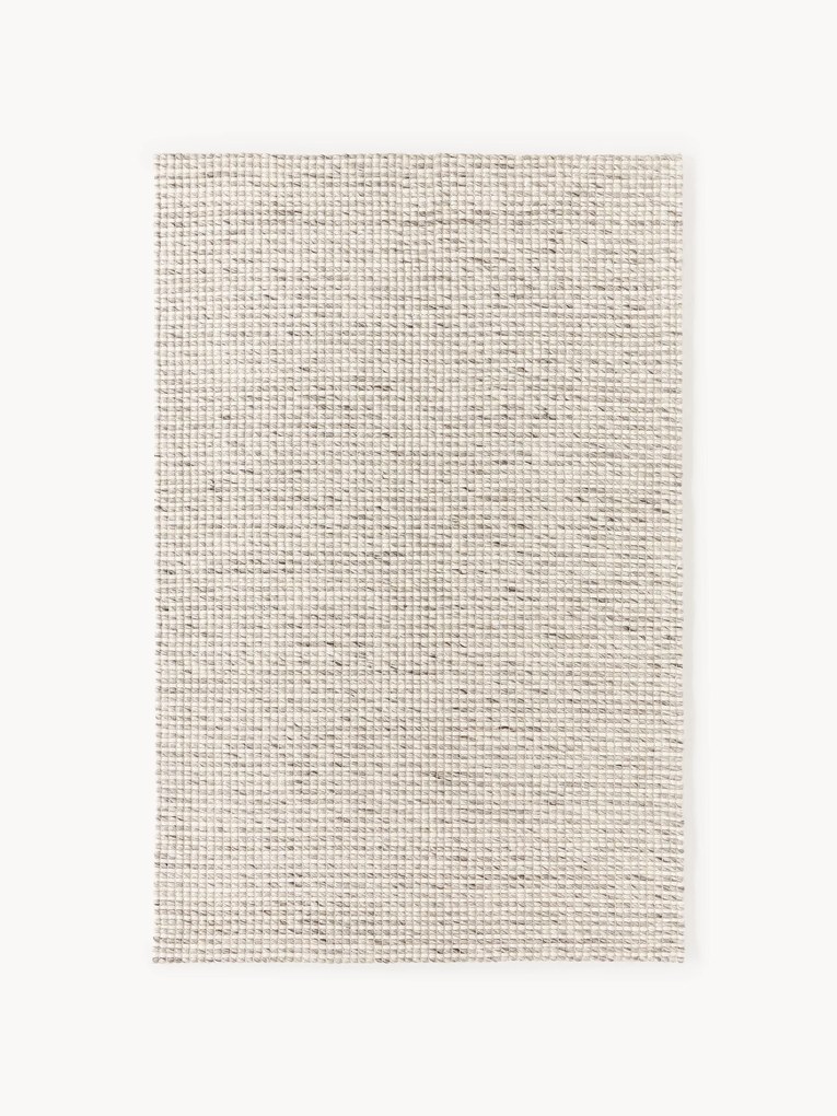 Tapete em lã artesanal de pelo curto Rumi