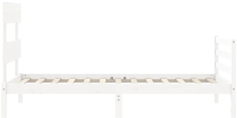 Estrutura de cama com cabeceira 90x200 cm madeira maciça