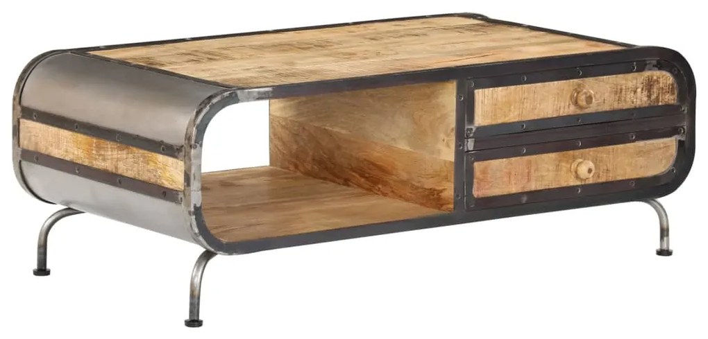 Mesa de centro 100x50x35 cm madeira de mangueira maciça