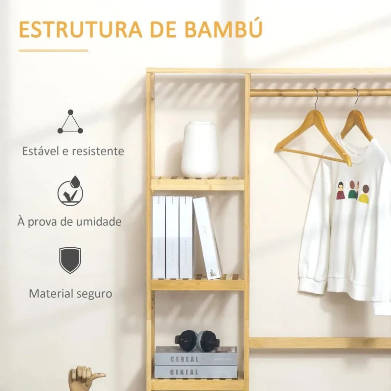 Charriot Tejo – 90x30x155 cm – Bambu Natural – Design Natura