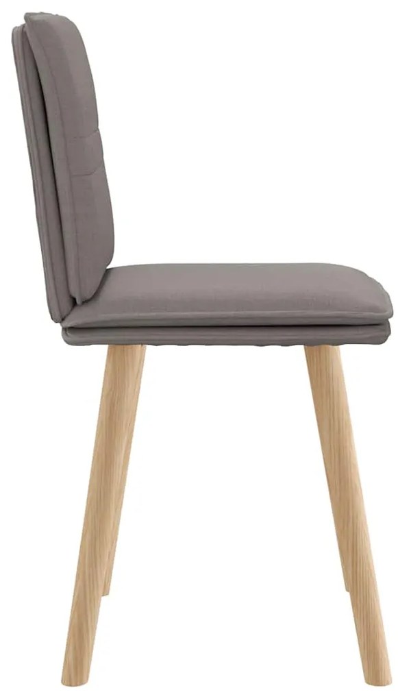 Cadeiras de jantar 2 pcs tecido cinzento-acastanhado