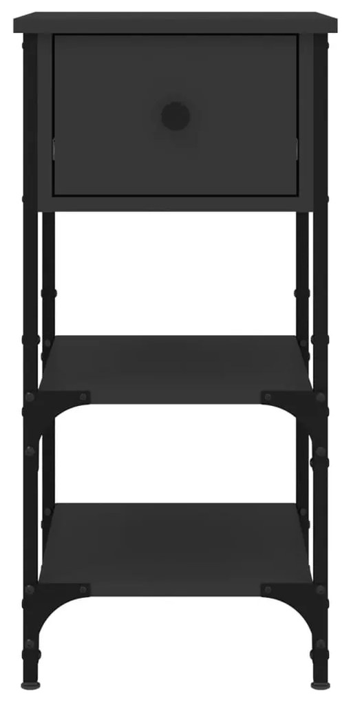Mesa cabeceira 34x36x70 cm derivados de madeira preto