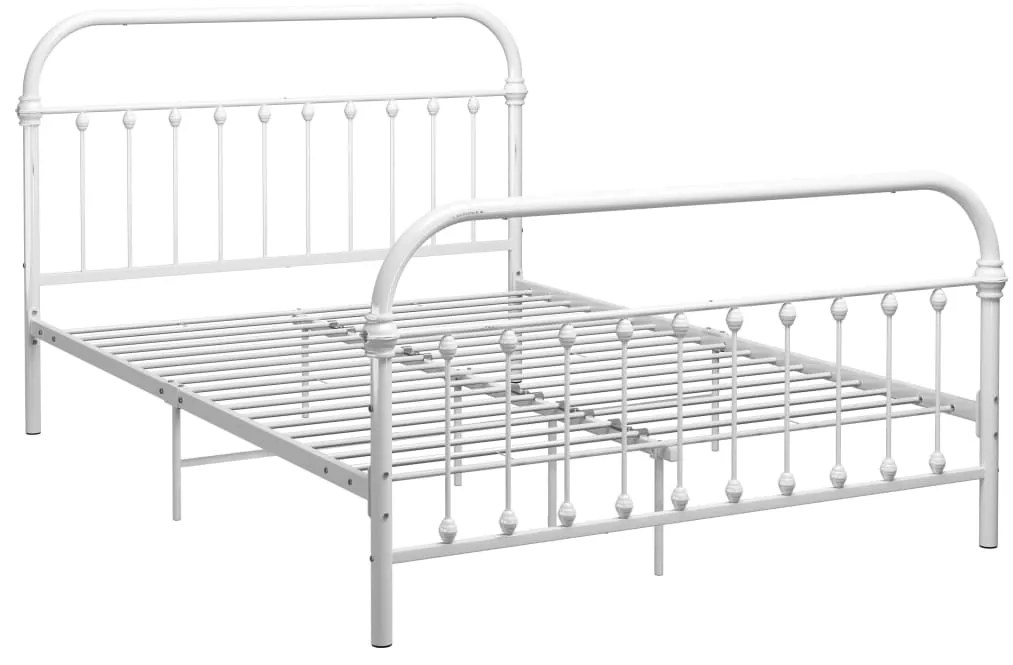 Estrutura de cama 140x200 cm metal branco