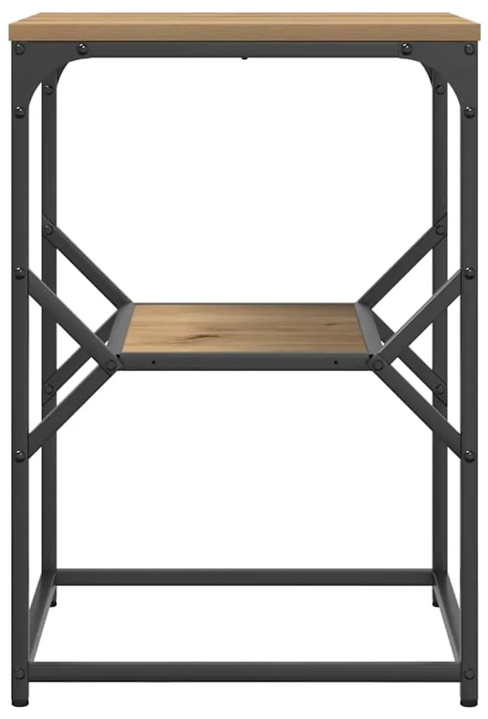 Mesa Lateral vidaXL Carvalho Artisan 41x40x60 cm Madeira de Engenharia