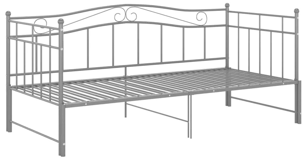 Estrutura sofá-cama de puxar 90x200 cm metal cinzento