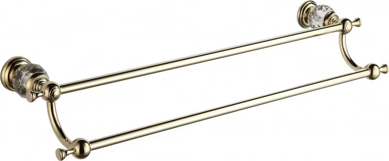 Mexen Estela cabide duplo para toalhas, dourado - 7011525-50