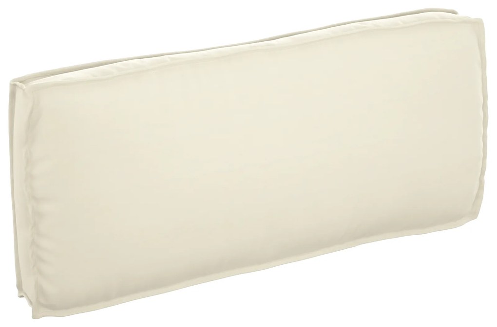 vidaXL Almofada de palete para assento / encosto Creme 120 x 50 x 12 cm