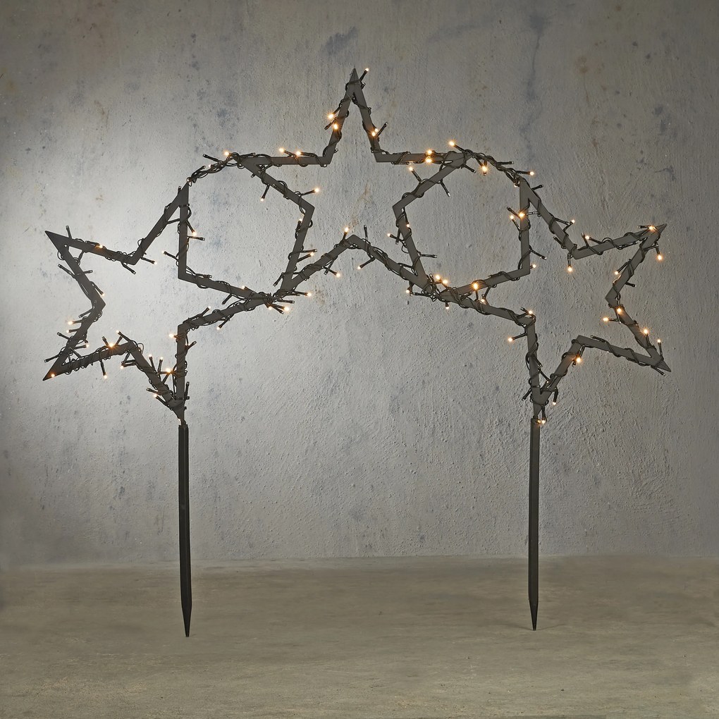 Luz de jardim em forma de estrela com LED e temporizador de 8 modos - Rudolph