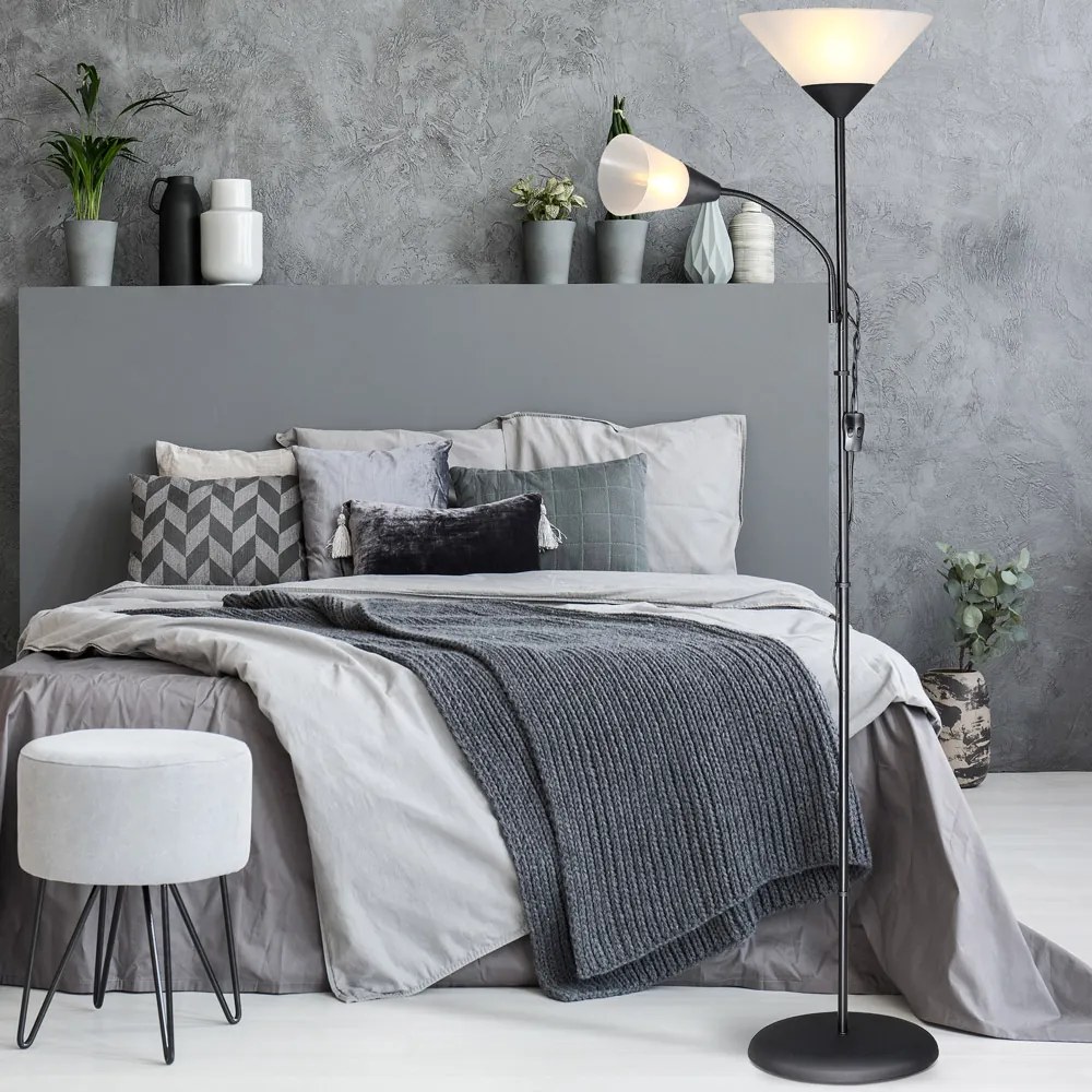 Candeeiro de pé Alissa Ø28 x 175 cm Preto