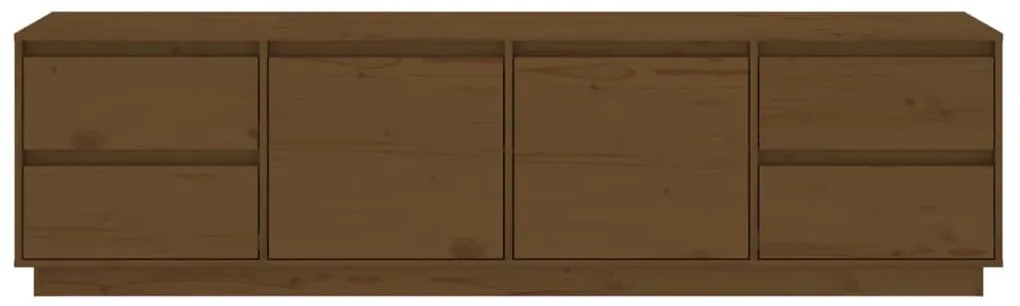 Móvel de TV 176x37x47,5 cm madeira de pinho maciça castanho mel