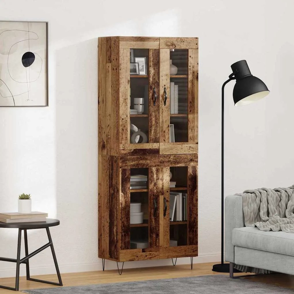 vidaXL Buffê Madeira Antiga 69,5 x 34 x 180 cm Madeira processada