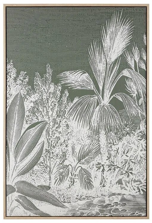 Quadro decorativo com moldura verde escuro 63 x 93 cm CANIEZZA Beliani