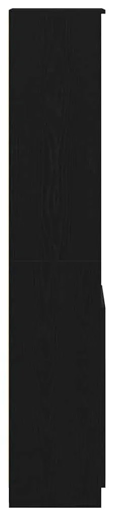 Aparador alto 37,5x35x180cm derivados de madeira carvalho preto