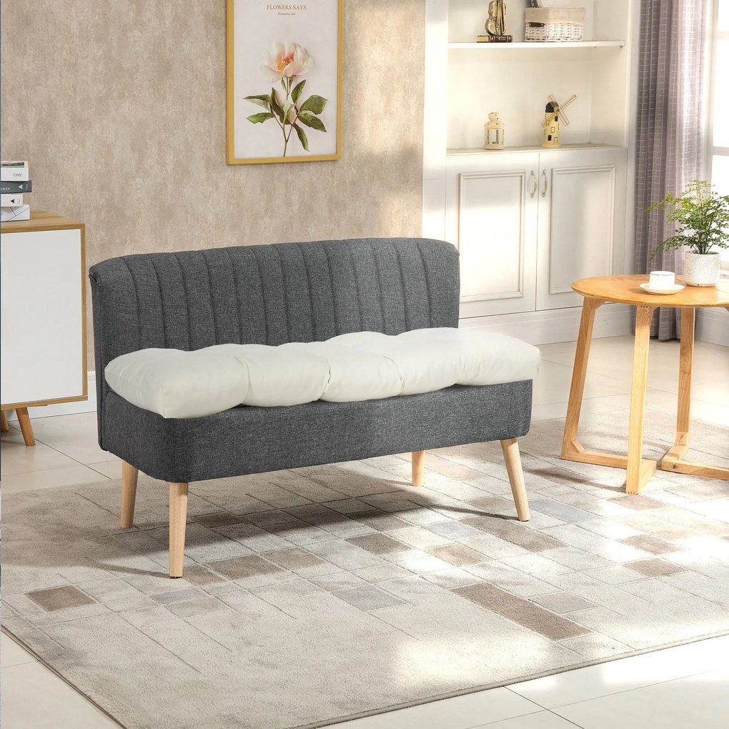 Almofada para Banco de 2 Lugares – Douce Crème – Creme – 110x48x8 cm