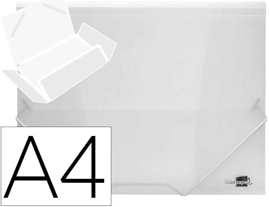 Pasta de Elasticos Polipropileno Liderpapel Din a4 Transparente