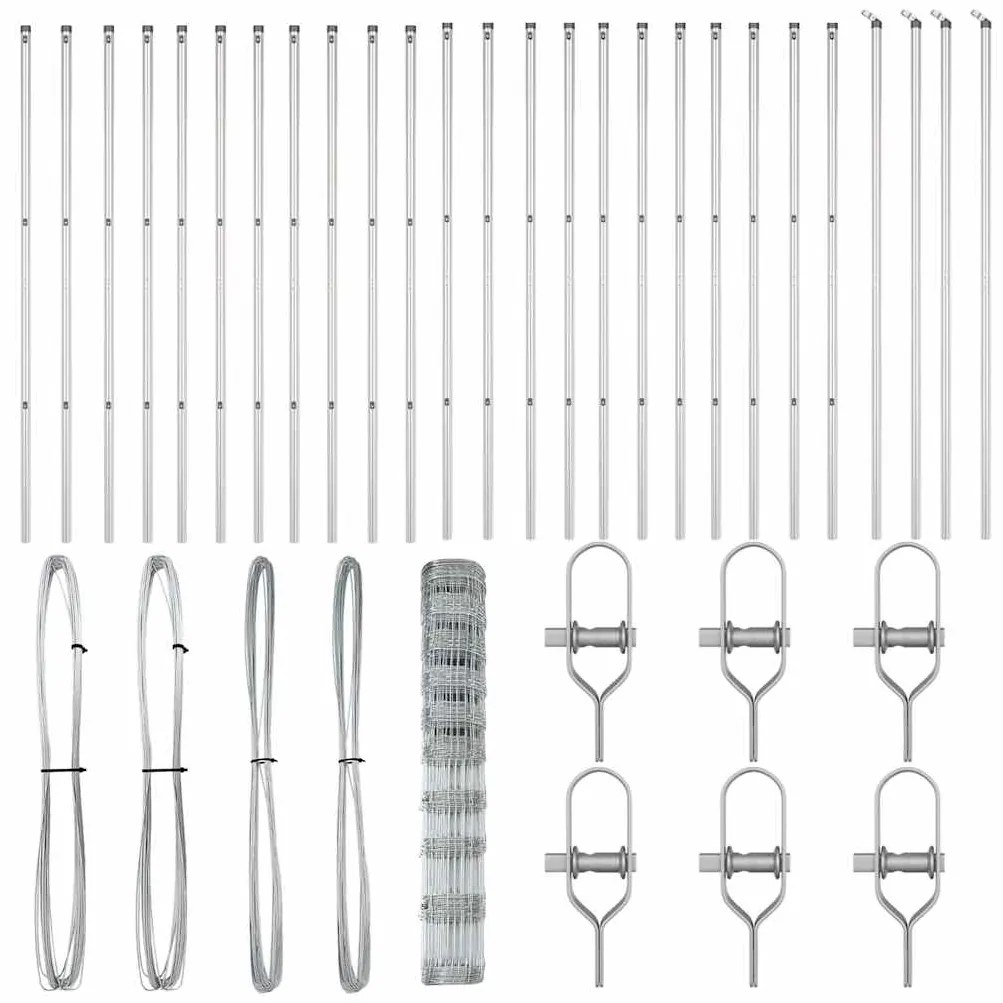 Cerca de Campo 1,2x50 m de Aço Galvanizado