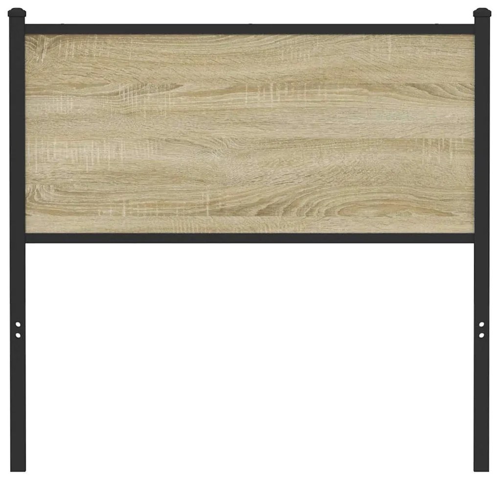Cabeceira de cama 90cm derivados de madeira/aço carvalho sonoma