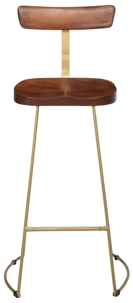 Bancos de bar 2 pcs 49x43x103 cm madeira de mangueira maciça