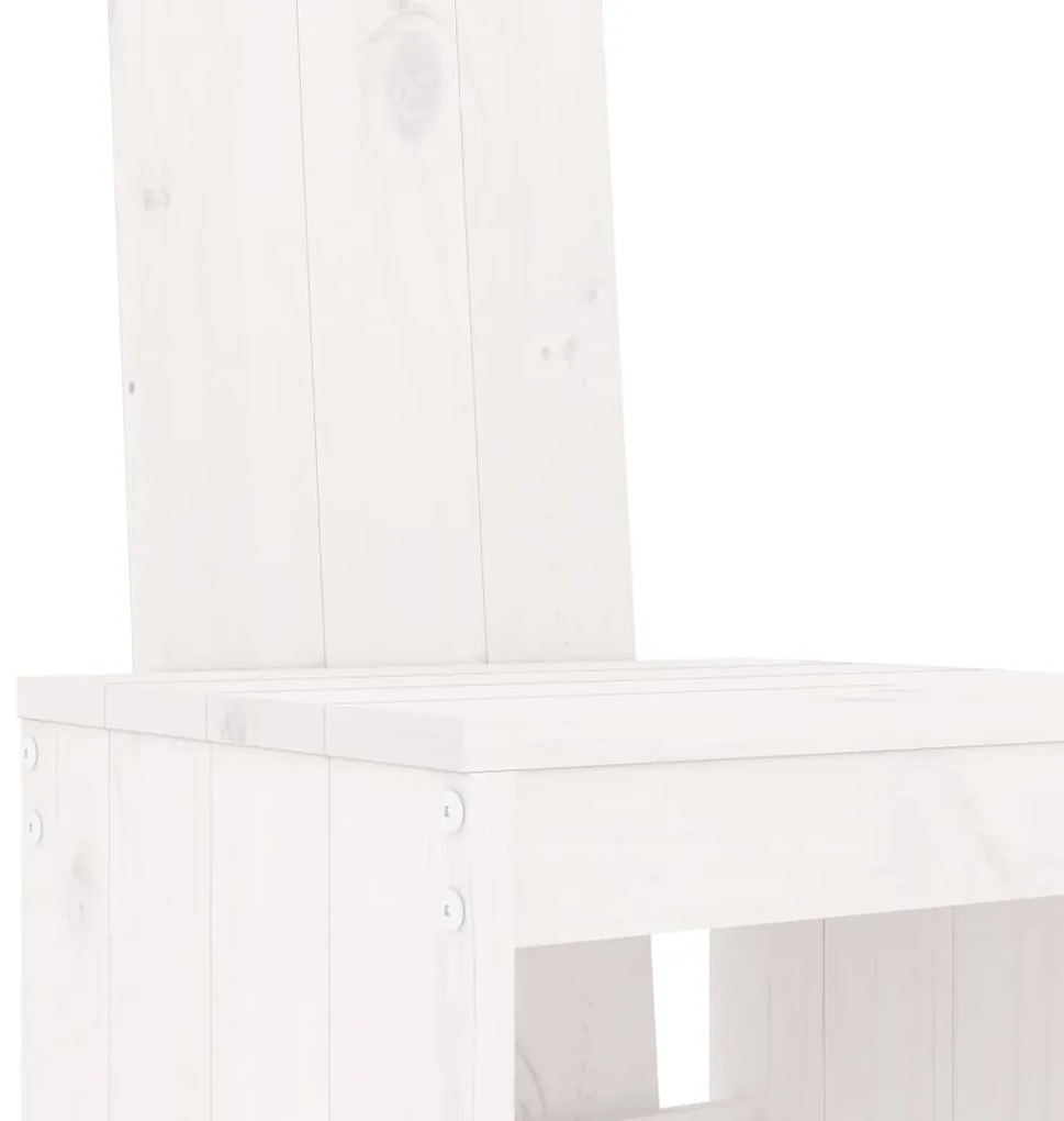 Cadeiras de bar 2 pcs 40x42x120 cm pinho maciço branco