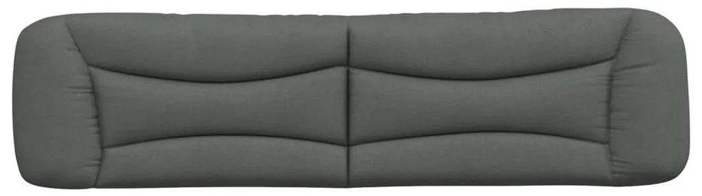 Almofadão de cabeceira 200 cm tecido cinzento-escuro